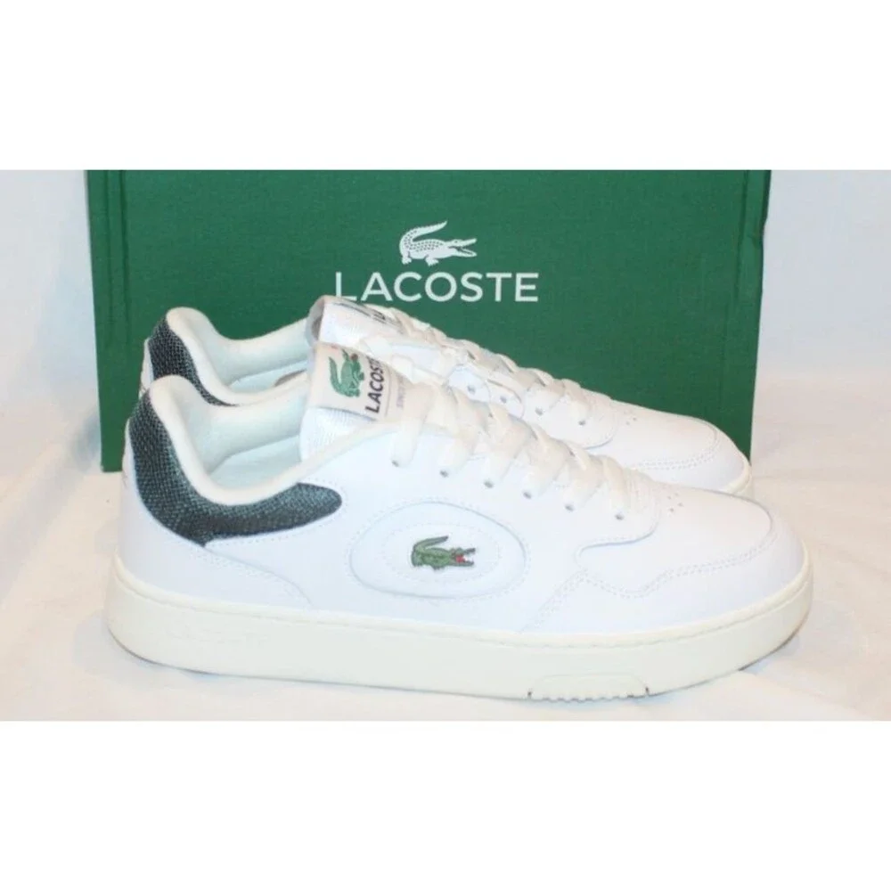 Lacoste Lineset Leather Sz 11 Men's White/Dark Green Lifestyle Sneakers 223 NEW